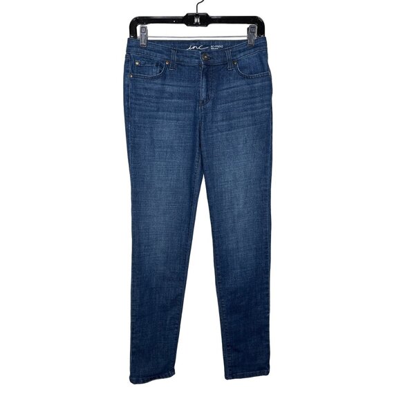 INC International Concepts Jeans Womens XS 2 Boyfriend Stretch Denim Pants Blue - Picture 1 of 13